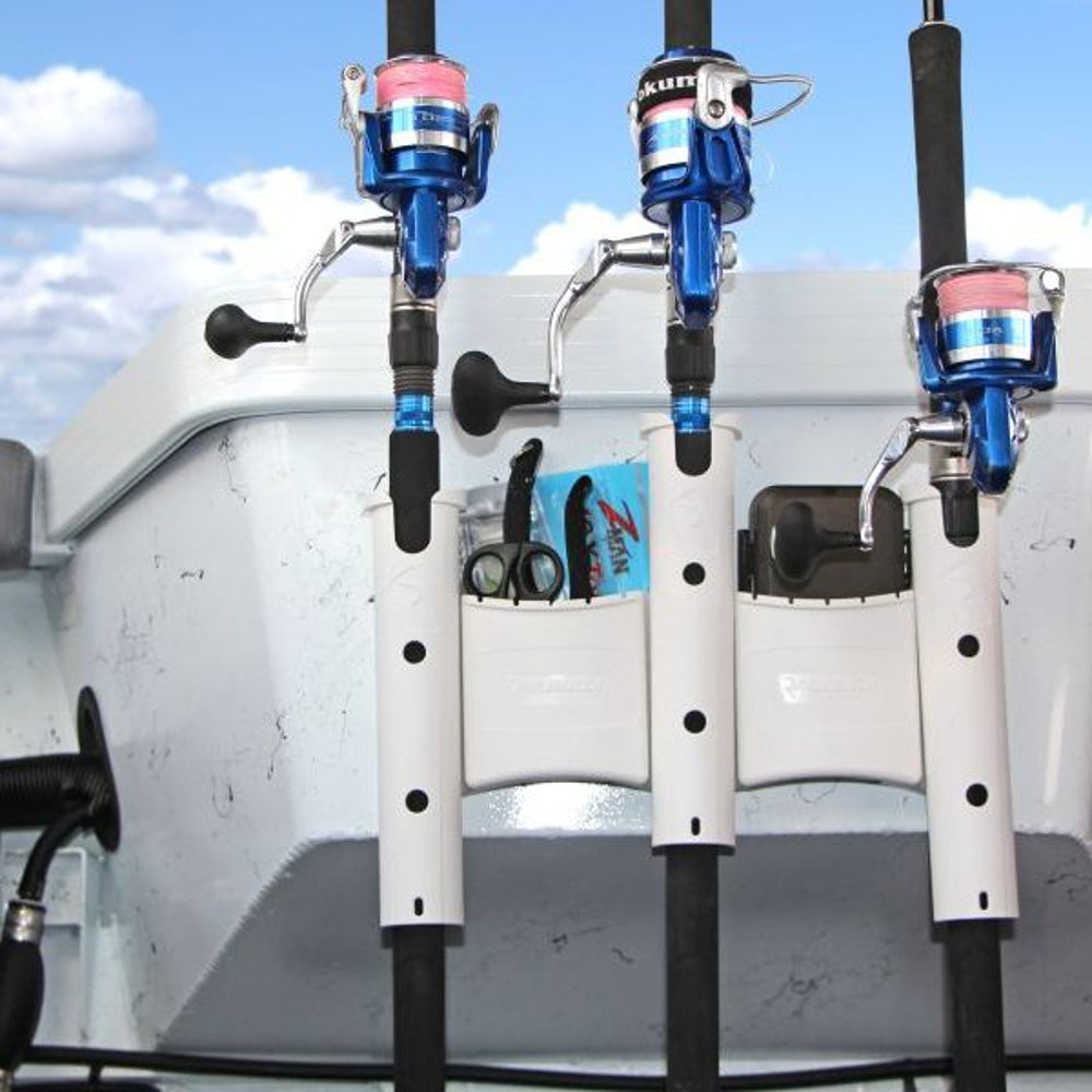Railblaza RodStow Rod Holder triple with caddy — triple rod holder with tackle caddy (view 5)