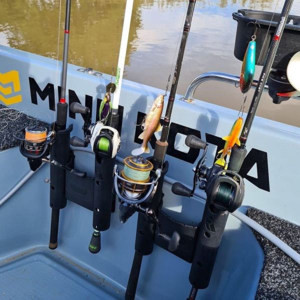 Railblaza RodStow Rod Holder Double with caddy — double rod holder with tackle caddy (view 2)