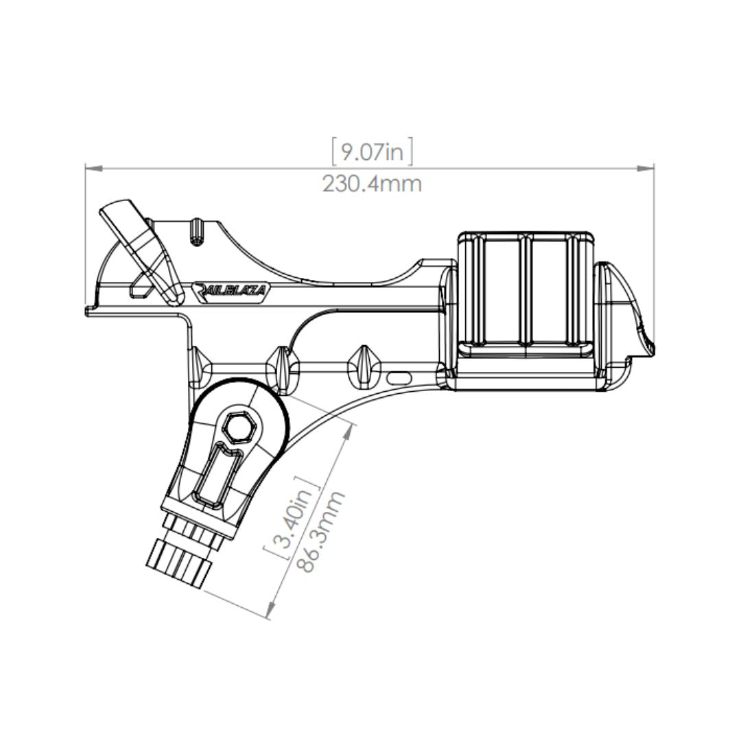 Railblaza Rod Holder II — adjustable boat rod holder (view 5)